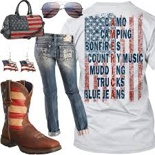 American Flag Outfit Country Girls Outfits American Flag Clothes Cute Country Outfits