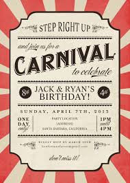 Invite Idea Carnival Birthday Party Invitations Carnival Birthday Invitations Carnival Party Invitations