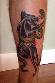 Sarapurr Com Traditional Panther Vs Snake Tattoo Tattoos Snake Tattoo Make Tattoo