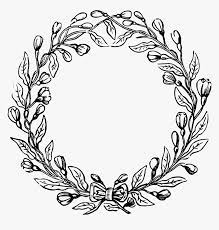 Black and white, minimalism, floral, watercolor flower, elegant [usag… Vintage Floral Wreath Clipart Black And White Hd Png Download Transparent Png Image Pngitem