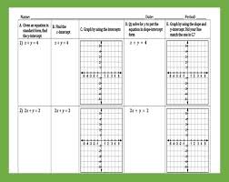 Graphing Standard Form Equations In Two Ways Worksheet Standard Form Equation Standard Form Equations