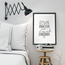 A3 Print Illustration Poster Placard Unicorn With Quote Saying I M Done With Become Adult Let S Be Unicorns P43 Wall Decals Bumper Sticker Murals Bags Cups Backpacks And Many More At Www Deinewandkunst Com