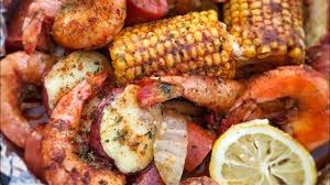 The ingredients needed to make easy seafood boil: Oven Shrimp Boil Redo By Stove Top Kisses
