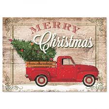 Set of 9 wooden christmas truck tree hanging ornaments pendant home decor gifts. Red Truck Christmas Cards Current Catalog
