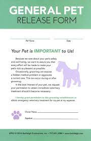 Modern General Pet Release Form Barkleigh Store Dog Grooming Shop Pet Grooming Business Dog Grooming Salons