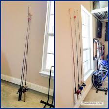 Diy hanging fishing rod holder plans. Easy Fishing Rod Holder Diy Tinged Blue