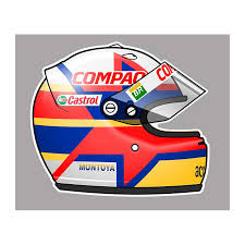 With time running out of the 2000 cart championship, juan pablo montoya needed a win to give himself a chance. Juan Pablo Montoya Right Helmet Laminated Decal Cafe Racer Bretagne Clicboutic Com