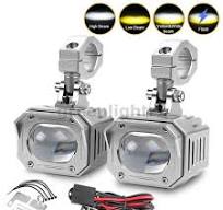 2X Motorcycle CNC LED Spot Light Headlight Fog Driving Auxiliary Yellow  White