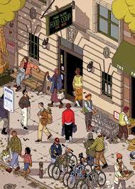 the grocery store where produce meets politics art book fair illustration magazine illustration