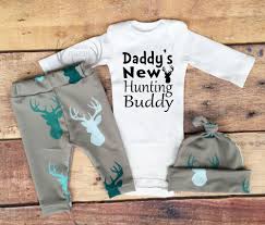 Baby Boy Coming Home Outfit Daddy S New Hunting Buddy Country Outfit Boys Outfit Teal Light Blue Coming Home Outfit Boy Baby Boy Outfits Baby Outfits Newborn