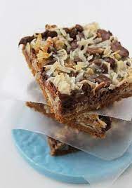Congo Bars Coconut Graham Crackers Chocolate Chips Sweetened Condensed Milk Etc Coconut Recipes Dessert For Dinner Desserts