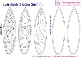 Creative Travel Friendly Activities And Printables For Kids Surfboard Surfboard Craft Art Sub Lessons