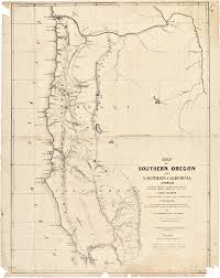 Mountain ranges, prominent peaks, major lakes, rivers, and reservoirs. Map Of Southern Oregon And Northern California Exhibiting A Reliable View Of The Rich Gold Region Embracing Also A Colored Chart Of The Coast From San Francisco Bay To The Columbia River Nathan