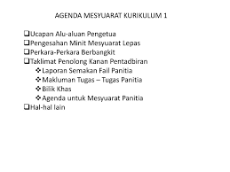 Teacher can find the correct minit mesyuarat suggested by unit pengurusan kualiti dan penyelidikan. Mesyuarat Kurikulum 1 Tahun Ppt Download