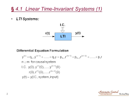 Chapter 4 Transfer Function And Block Diagram Operations 4 1 Linear Time Invariant Systems 4 2 Transfer Function And Dynamic Systems 4 3 Transfer Ppt Download