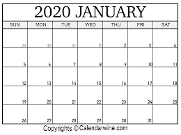 Download our 2020 calendar printable templates to make a calendar for the year 2020. Calendar Template 2020 January