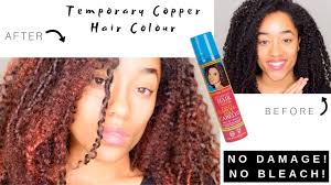 Dark Brown To Copper No Bleach Jerome Russell Temporary Hair Spray Youtube