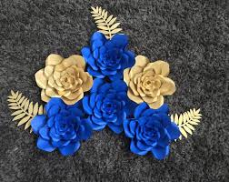 Is there a blue rose? Gold Royal Blue Paper Flowers Roses Box Valentine S Birthday Gifts For Her Mother U2019s Day Centerpieces Table Decor Wedding Party Baby Shower Party Supplies Paper Party Supplies
