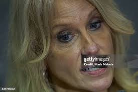 Mary Strohmeyer reaches towards handmade Donald Trump campaign pins... News  Photo