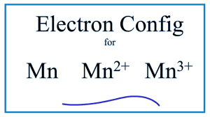 Electron Configuration For Mn Mn2 Mn3 And Mn4 Manganese And Ma In 2020 Electron Configuration Electrons College Notes