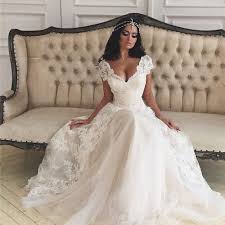 Cap Sleeves Princess Wedding Dress With Lace Overlay Skirt Wedding Dresses Wedding Dresses Lace Bridal Dresses