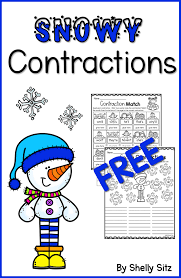Contraction Worksheet Contraction Worksheet Contractions Activities Winter Reading Activities