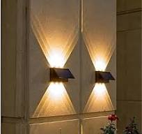 ASLIDECOR Solar Wall Light UP Down,2 Pack 6 Led Illuminate ...