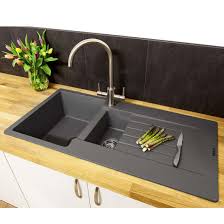 Reginox Harlem 1 5 Bowl Grey Silvery Granite Composite Kitchen Sink Waste Kit 1000 X 500mm Composite Kitchen Sinks Kitchen Sink Design Small Kitchen Sink