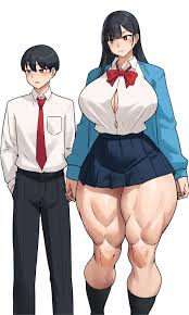 My girlfriend always trains legs in this Musctonk athletic female artwork