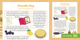 People run in a race with a. Pancake Day Home Learning Challenges Reception Fs2