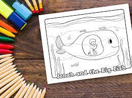 Jonah was swallowed by a fish, not a whale, since a whale is a mammal, not a fish. Jonah And The Big Fish Printable Coloring Sheet Ministryark
