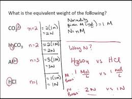 The calculation of equivalent units depends on the cost flow assumption used i.e. Units Of Concentration Normality And Equivalent Weight Youtube