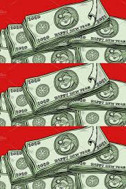 Money Cash Annual Bonus Santa Retro Vector Illustration Retro Vector Money Pictures