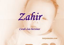 Nggak sabar yah ketemu si kecil ganteng? Arti Nama Zahir Dan Rangkaian Namanya Tanya Nama