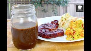 Ground beef, chopped onion, egg, and crumbled saltines are combined, seasoned with steak sauce, and baked in a 9 x 13 inch baking dish for about 1 hour. How To Make A1 Steak Sauce Copycat Recipe Youtube
