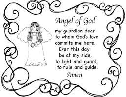 Guardian angel prayer laminated holy cards (set of 5). Guardian Angels Mini Book Prayer Coloring Page And Mini Poster Tpt