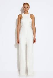 Crane Front Zip Jumpsuit Cream 135 Hosenanzug Braut Hochzeitsoutfit Lange Kleider