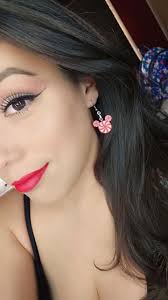 Peppermint Hidden Mickey Winter Christmas Holiday Dangle Earring