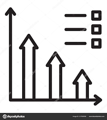 bar chart analysis line icon growth chart stock vector