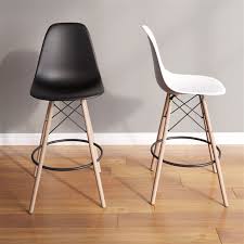 Molded Plastic Counter Stool With Wood Legs Chair Molded Chair Counter Chairs