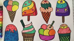 They range from traditional tastes like vanilla, chocolate or strawberry to more trendy tastes such as matcha or blueberry. How To Draw Colorful Ice Cream Coloring Pages For Children Art For Kids Toddlers Children Youtube