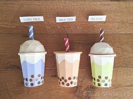 Diy Boba Tea Origami For Boba Tea Lovers 3d Paper Art Tea Crafts Paper Art