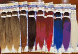 Black with choice of plain, blonde, brown, gold, blue, red, and pink highlights texture: Superline 3 Bundle Pre Stretched Jumbo Braid 40