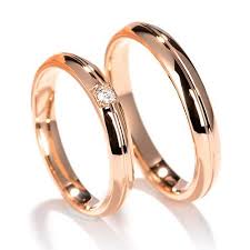 Choisir l'alliance parfaite pour le mariage est bague de mariage en or rose 18 carats conçue par argyor. Bagues Alliances De Mariage Couple Or Rose 18 K Et Diamant