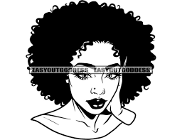 Buy Beautiful Melanin Woman Portrait Curly Afro Hairstyle Nubian African  American Make up Model Latina SVG PNG JPG Vector Designs Cut Files Online  in India