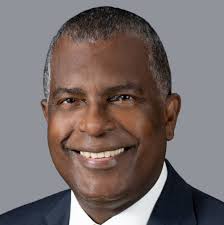 Senator Fred Mitchell with his sister Dr Marva Mitchell and her family  spouse Dr John Clarke and children Zoe Clarke and son Kyle Clarke 28  December 2019 in New York city.