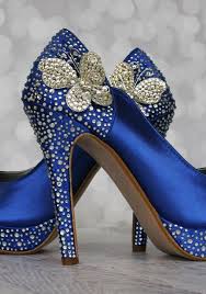 Butterfly Wedding Shoes Royal Blue Wedding By Designyourpedestal Royal Blue Wedding Shoes Blue Wedding Shoes Peep Toe Wedding Shoes