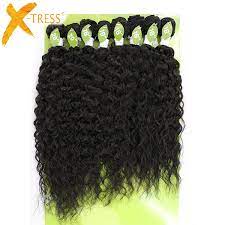Does it mean you should make good friends with a flat iron? Kinky Curly Synthetic Hair Weave Bundles 16 20inch 8pieces Sew In Weaves X Tress Ombre Brown Blend 30 Human Hair Weft Extension Wish