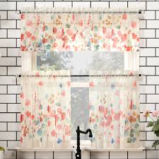 Choose from contactless same day delivery, drive up and more. No 918 Rosalind Floral Watercolor Semi Sheer Rod Pocket Kitchen Curtains Walmart Com Walmart Com