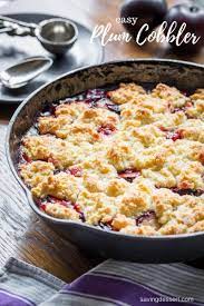 Easy Plum Cobbler Recipe Recipe Cobbler Recipes Plum Recipes Plum Cobbler